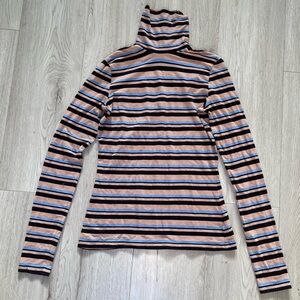 Proenza Schouler White Label Striped Turtleneck Top